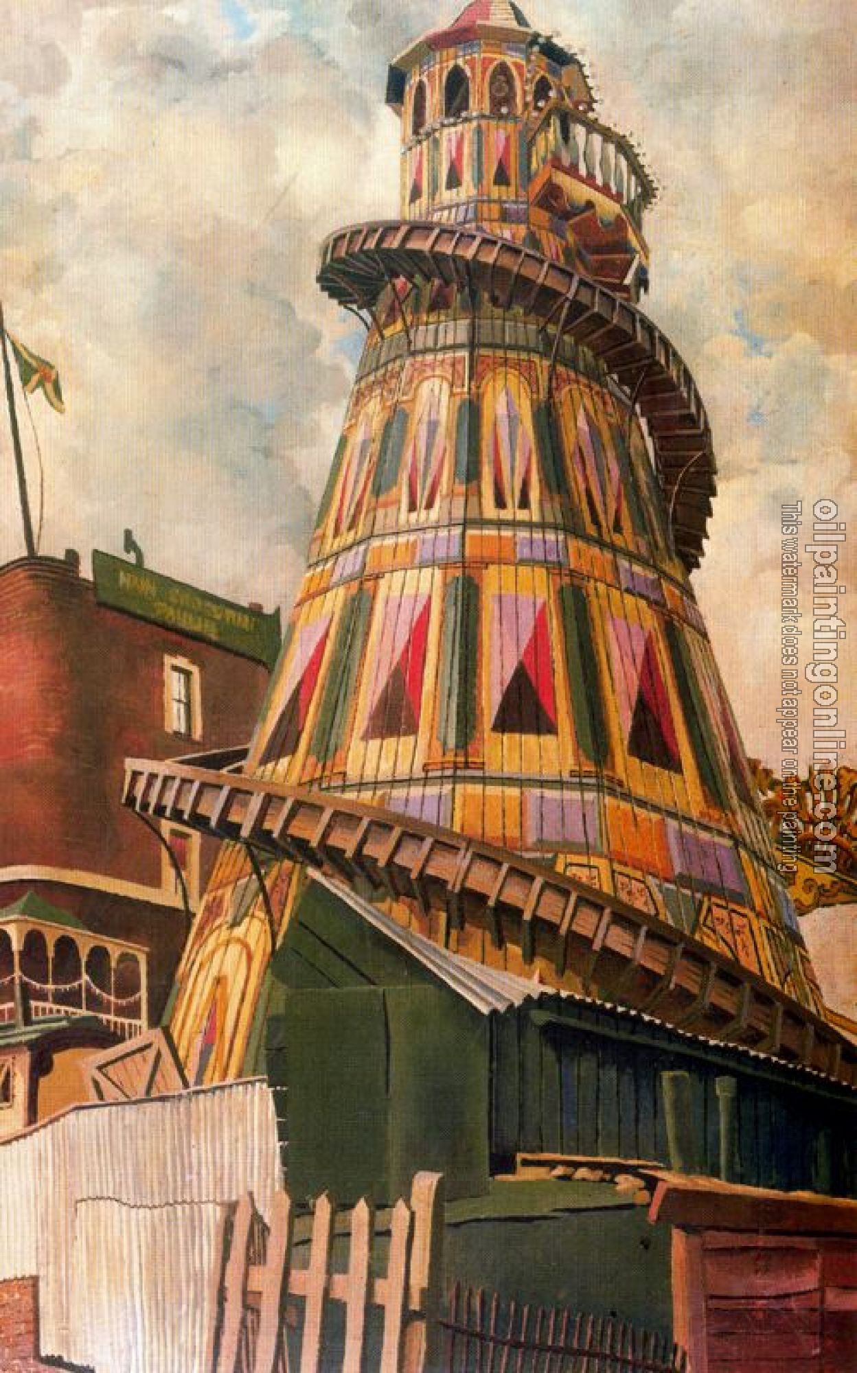 Stanley Spencer - Helter Skelter, Hampstead Heath